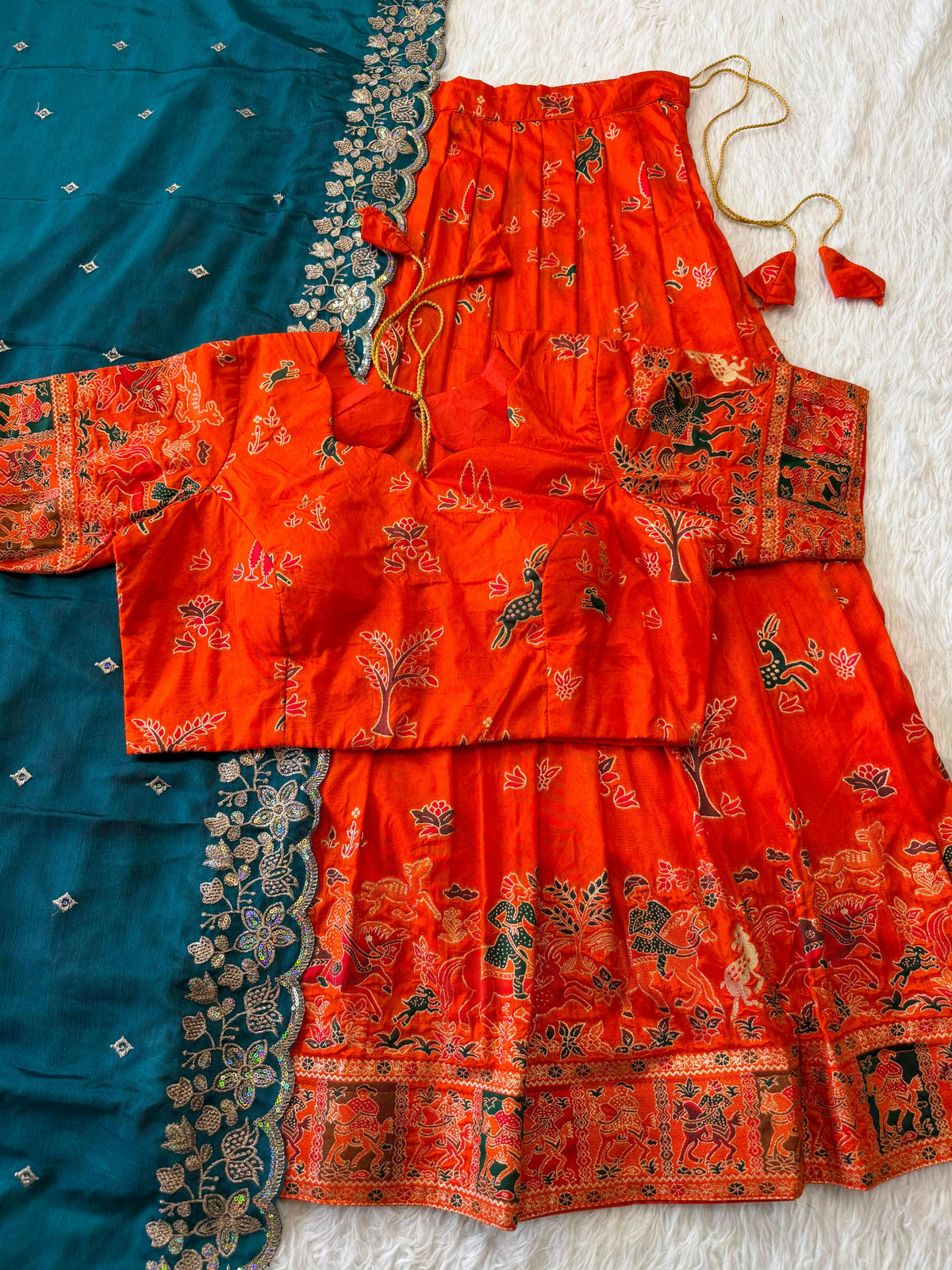 Meena Weaving Lehenga