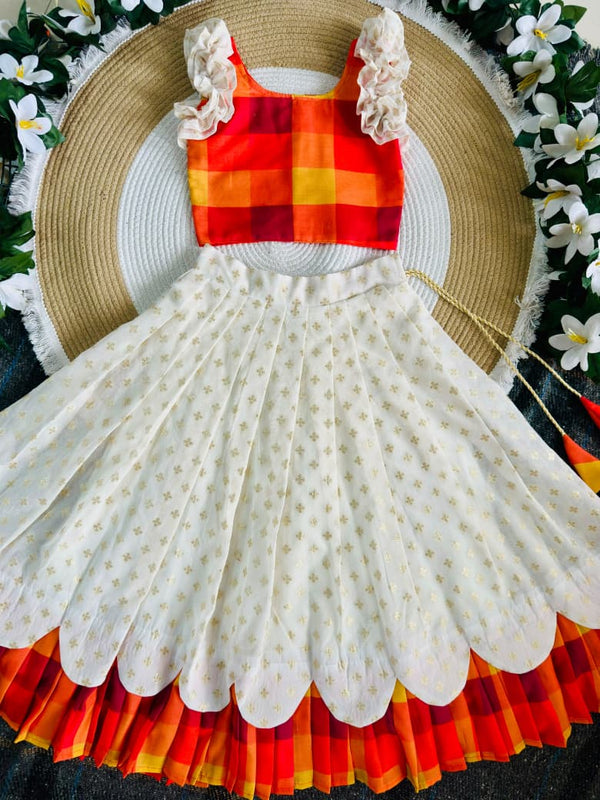 Onam Kerala Bloom Kids Lehenga