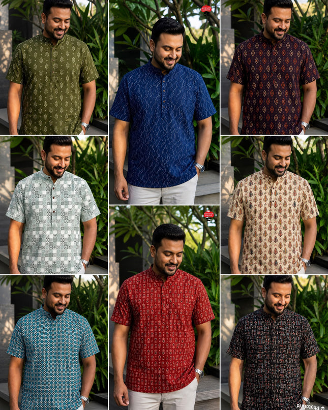 mens short kurta