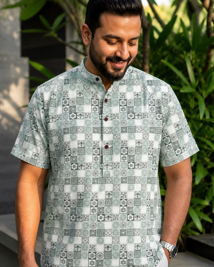 mens short kurta