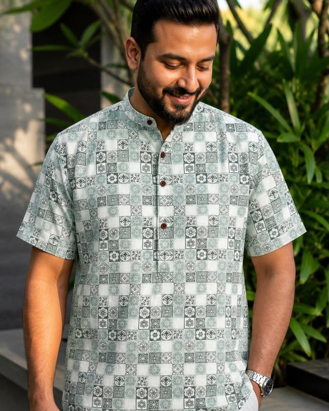 mens short kurta