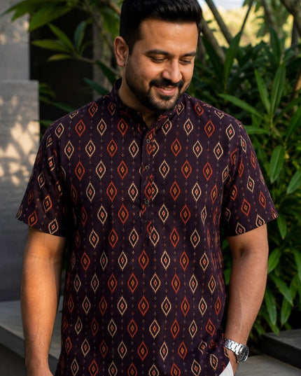 mens short kurta