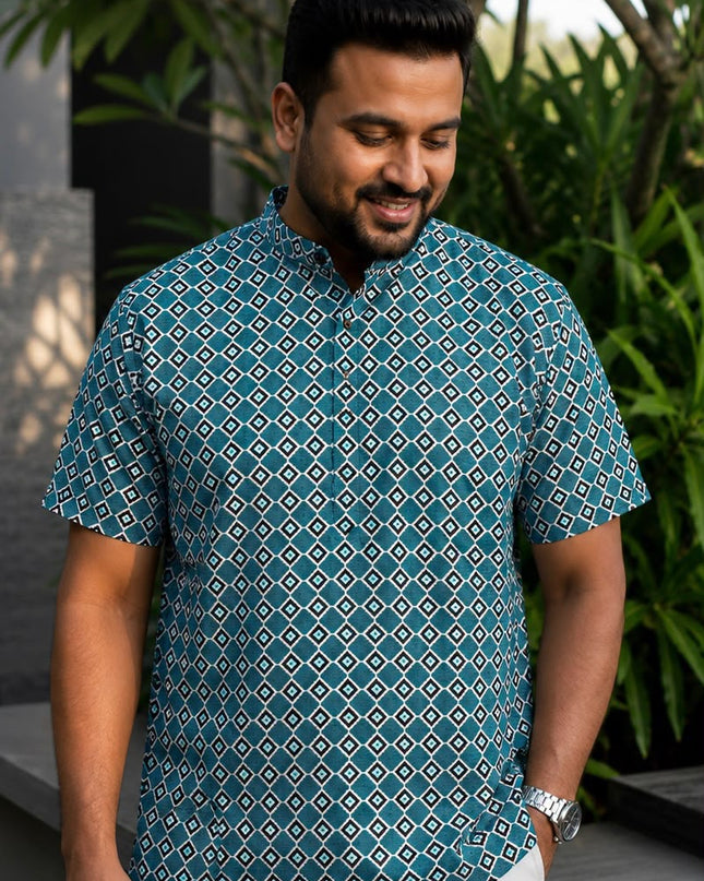 mens short kurta