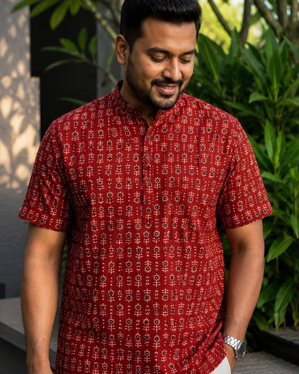 mens short kurta