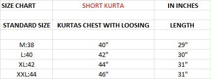 mens short kurta