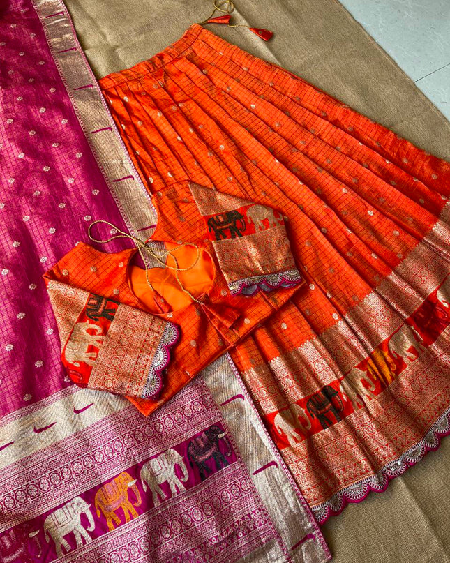 vintage chex lehenga
