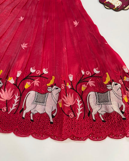 pichwai gown with coat