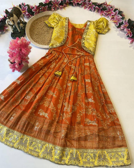 kids gown with coat
