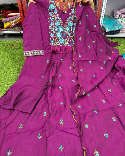 Mul chanderi 3 pieces sets