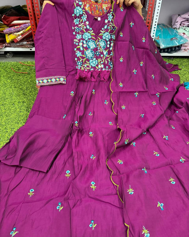 Mul chanderi 3 pieces sets