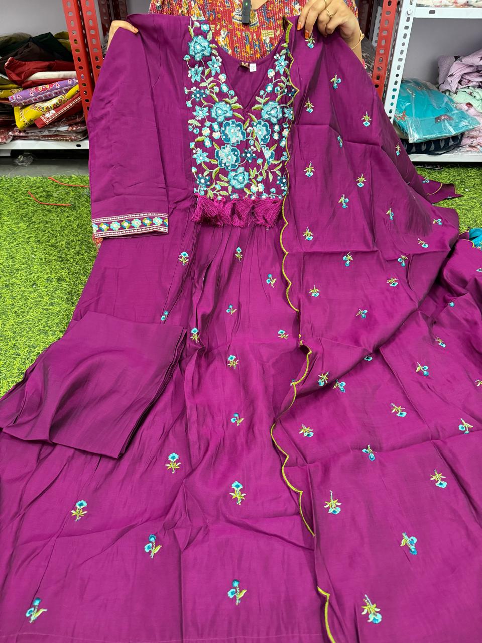Mul Chanderi 3 Pieces Sets
