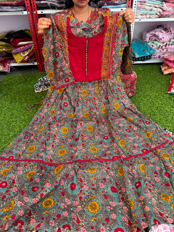 Angrakha Rayon Cotton Kurti