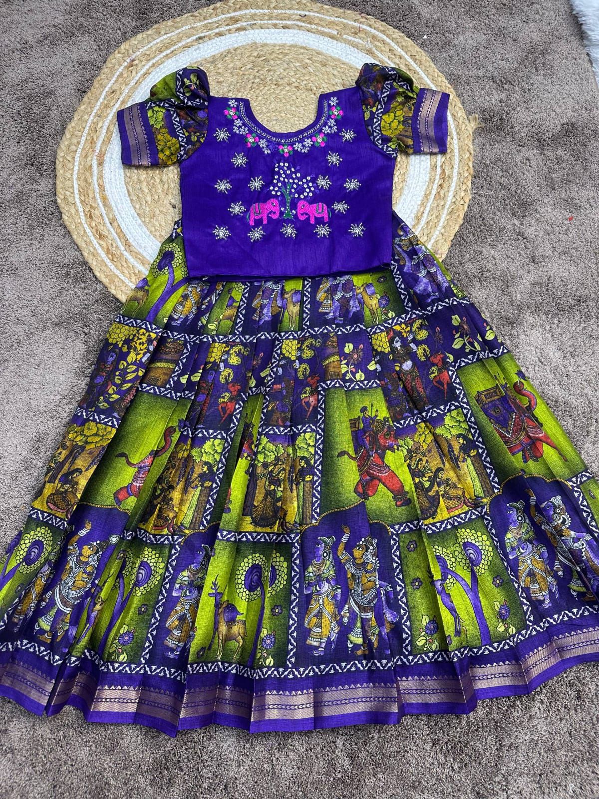 Offer Kids Dola Silk Lehenga Choli