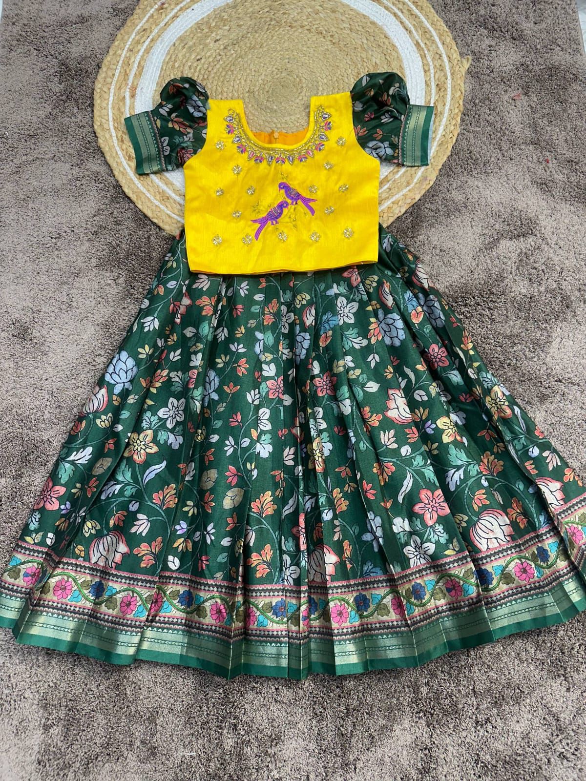Offer Kids Dola Silk Lehenga Choli