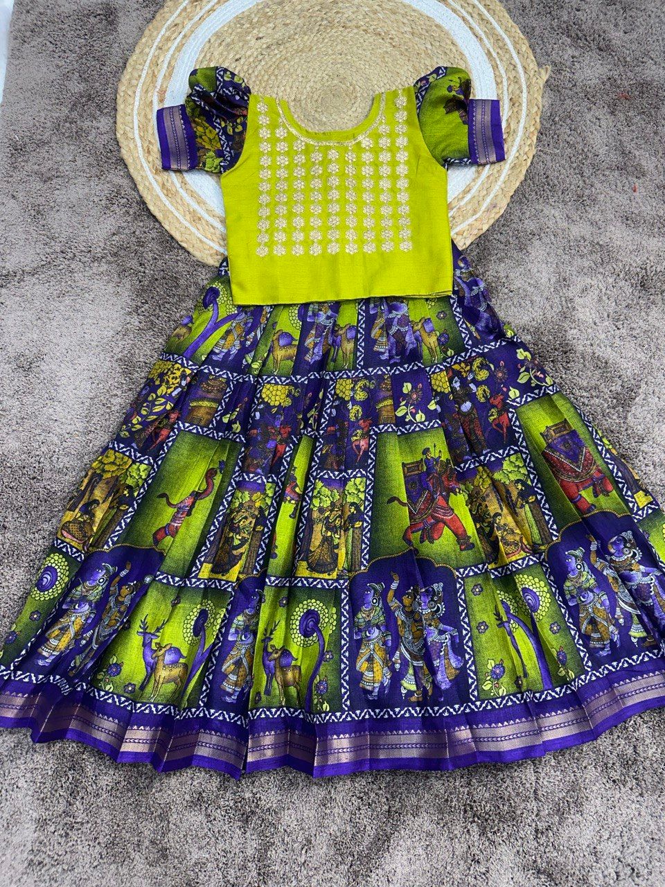 Offer Kids Dola Silk Lehenga Choli