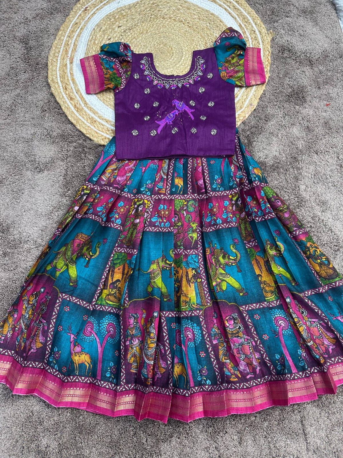 Offer Kids Dola Silk Lehenga Choli