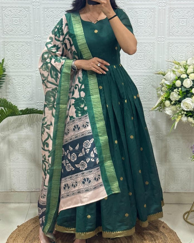 Anarkali with dupatta