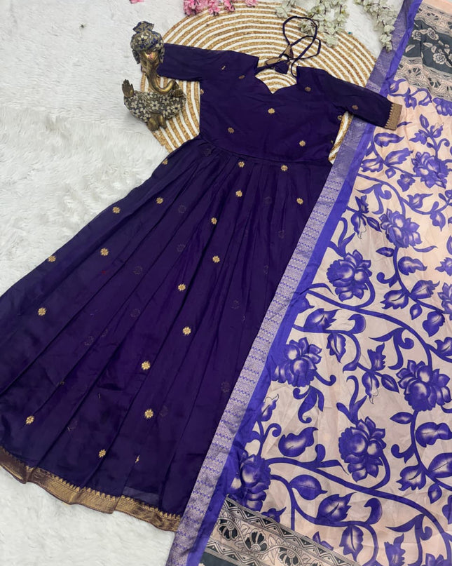Anarkali with dupatta