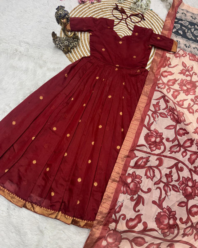 Anarkali with dupatta