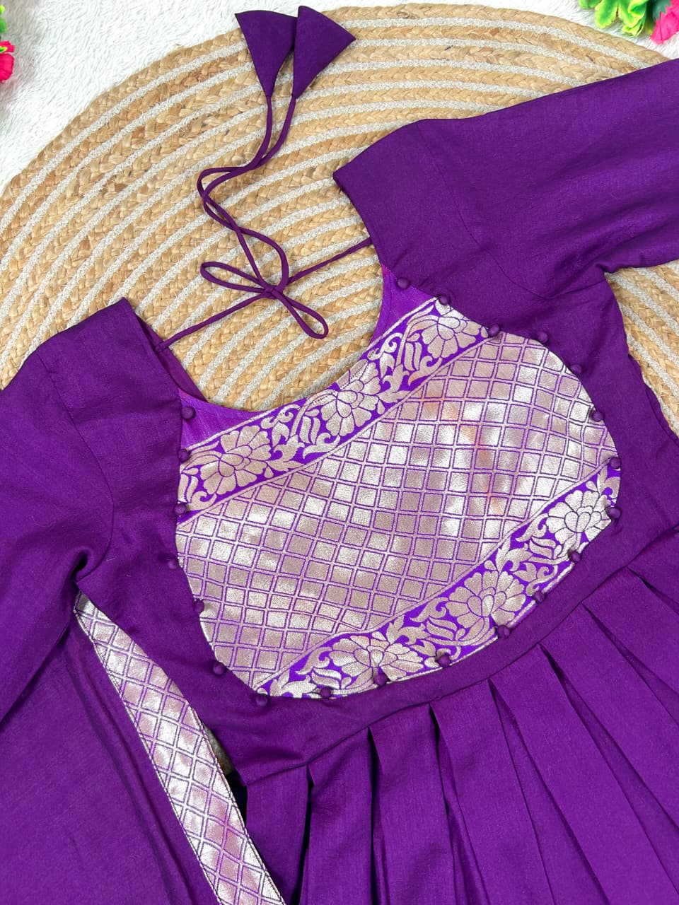 Bright Long Gown with Dupatta