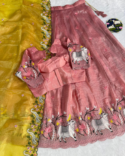 cow 2 adult lehenga