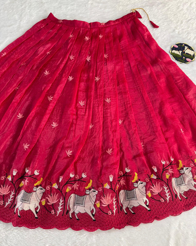 cow 2 adult lehenga