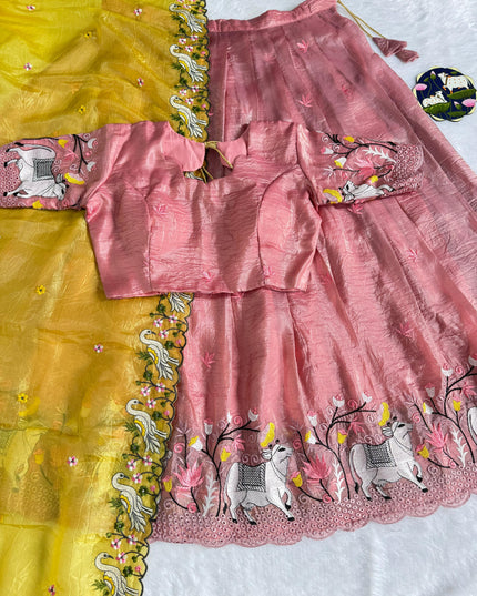 cow 2 adult lehenga