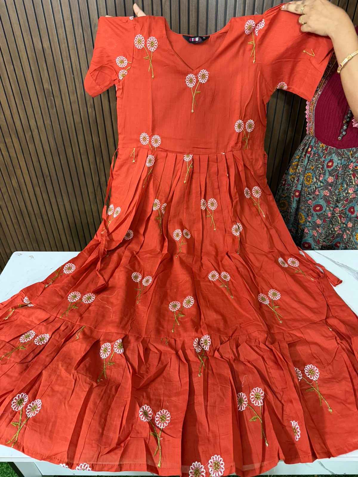 Marigold Mul Cotton Frock with Pocket
