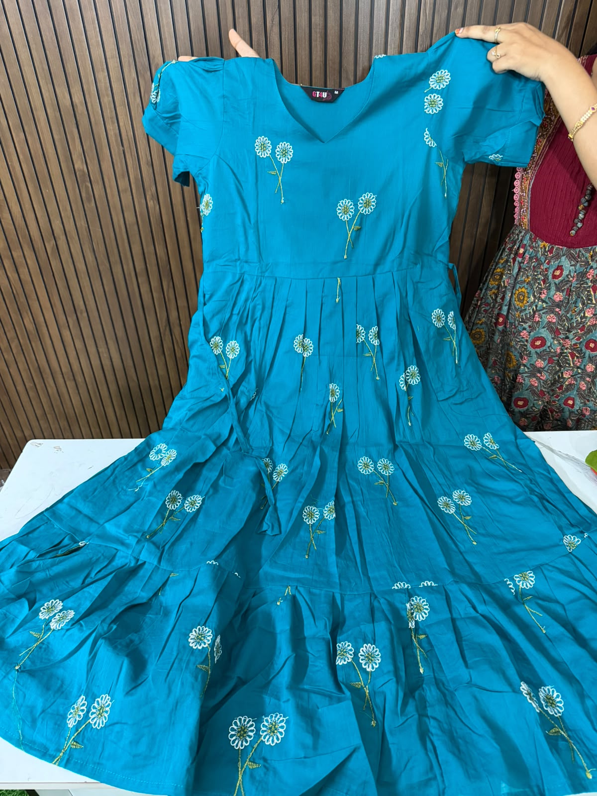 Marigold Mul Cotton Frock with Pocket
