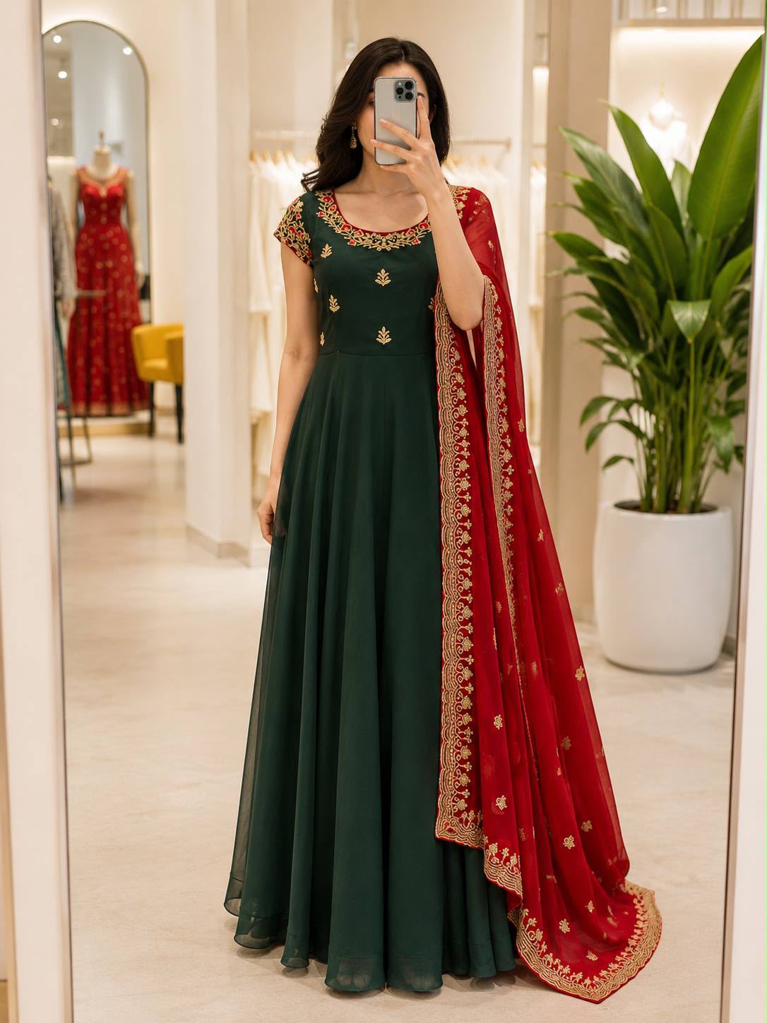 Saanvi Georgette Embroidery Anarkali