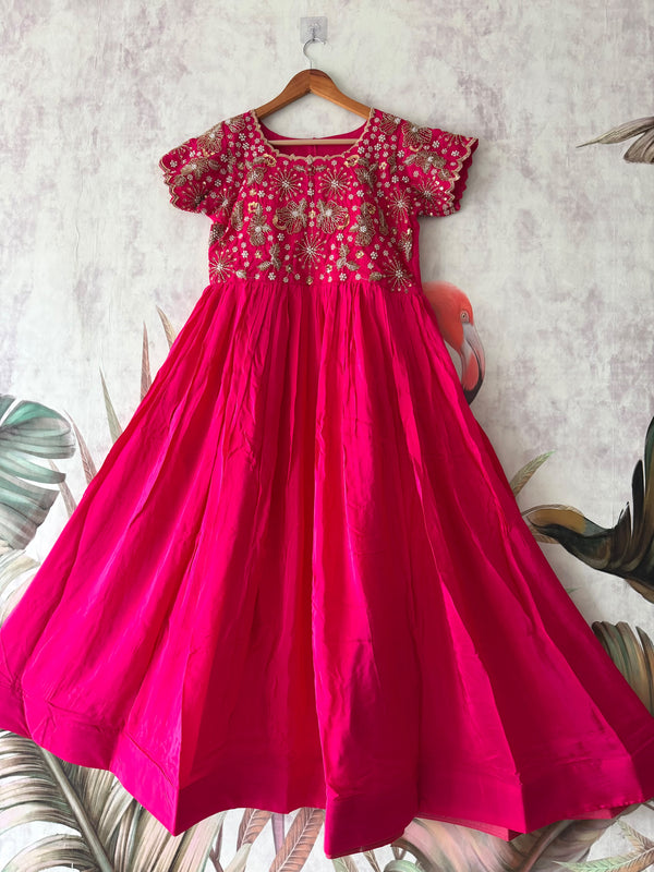 Ruby Maggam Work Gown