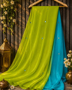 green with blue