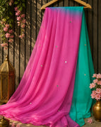 pink with green