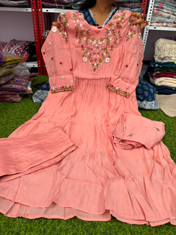 Pastel Mul Chanderi 3 Piece Set