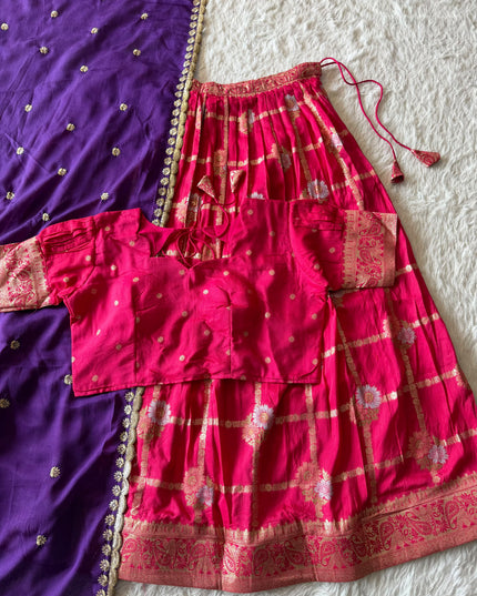 floral dola cotton lehenga