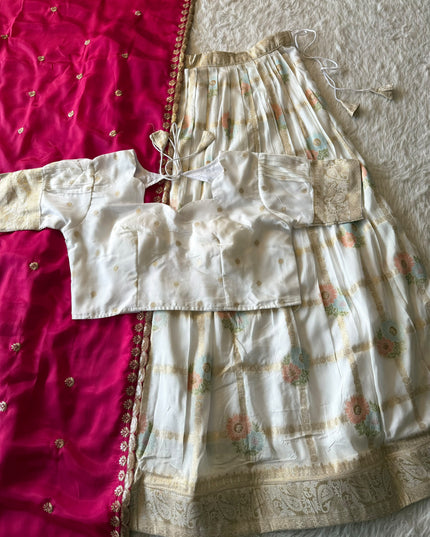 floral dola cotton lehenga