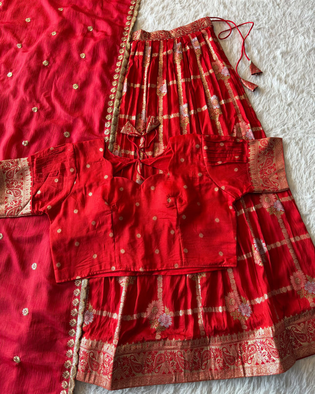 floral dola cotton lehenga