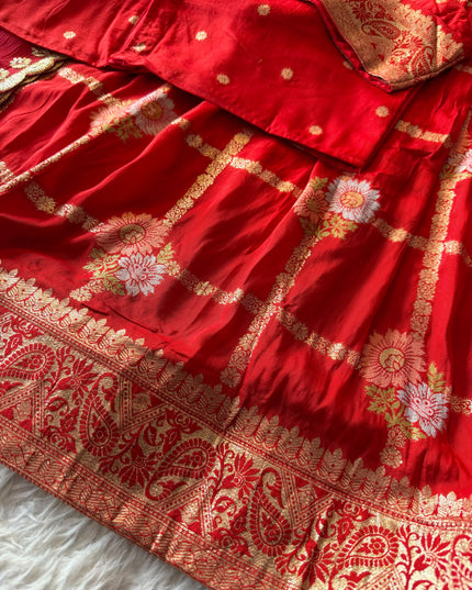 floral dola cotton lehenga