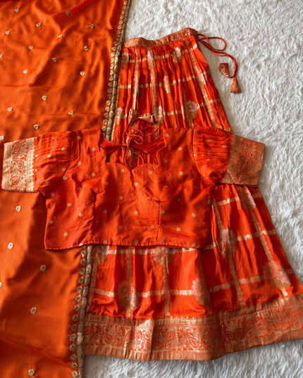 floral dola cotton lehenga