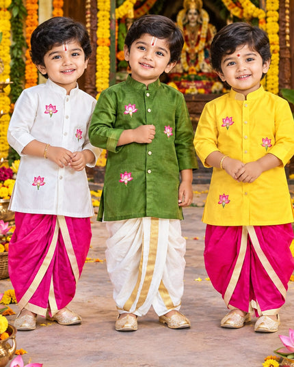 Dussehra Special Lotus Dhoti Set