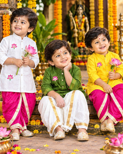 Dussehra Special Lotus Dhoti Set