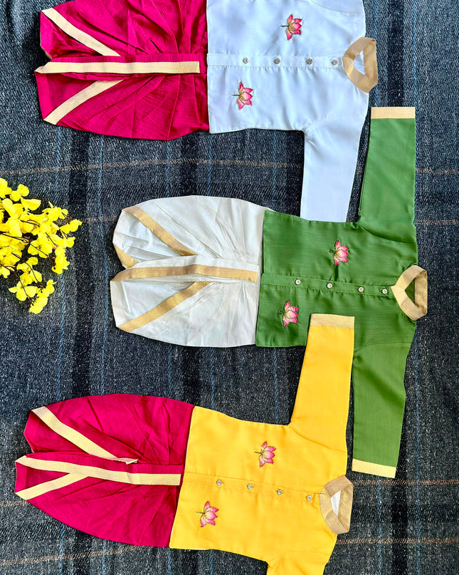 Dussehra Special Lotus Dhoti Set