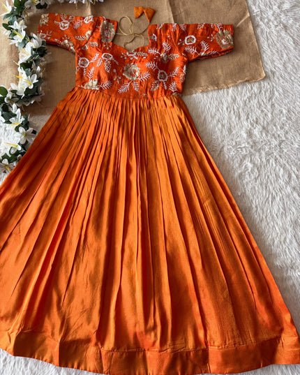 partywear maggam work frock