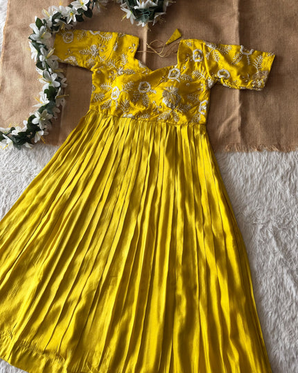 partywear maggam work frock