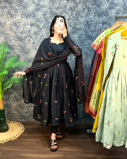 kalyani mul chanderi anarkali