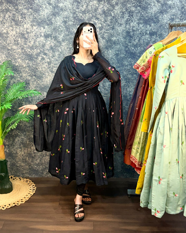 kalyani mul chanderi anarkali