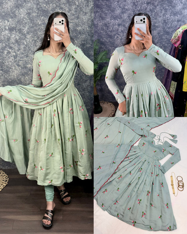kalyani mul chanderi anarkali