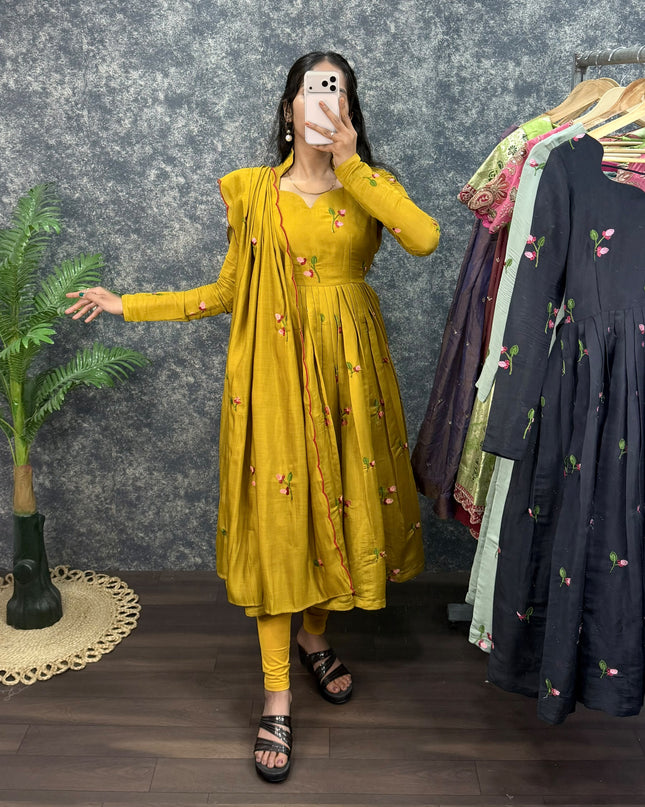 kalyani mul chanderi anarkali
