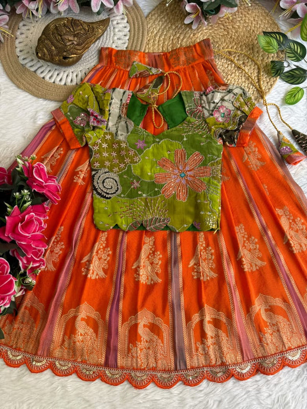 Varshini Georgette Kids Lehenga