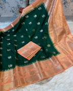 green with peach